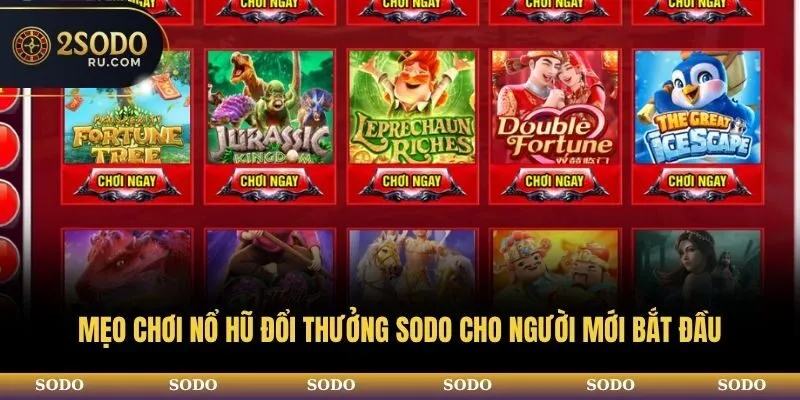MẸO CHƠI NỔ HŨ ĐỔI THƯỞNG SODO CHO NGƯỜI MỚI BẮT ĐẦU